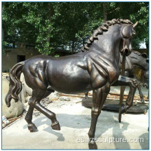 Antiguo Al aire libre Estilo de vida de bronce Estatuas de caballo de bronce